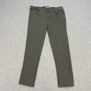 Copper Key Jeans Olive Green Straight Leg Raw Hem Youth Girls 14 Casual Core